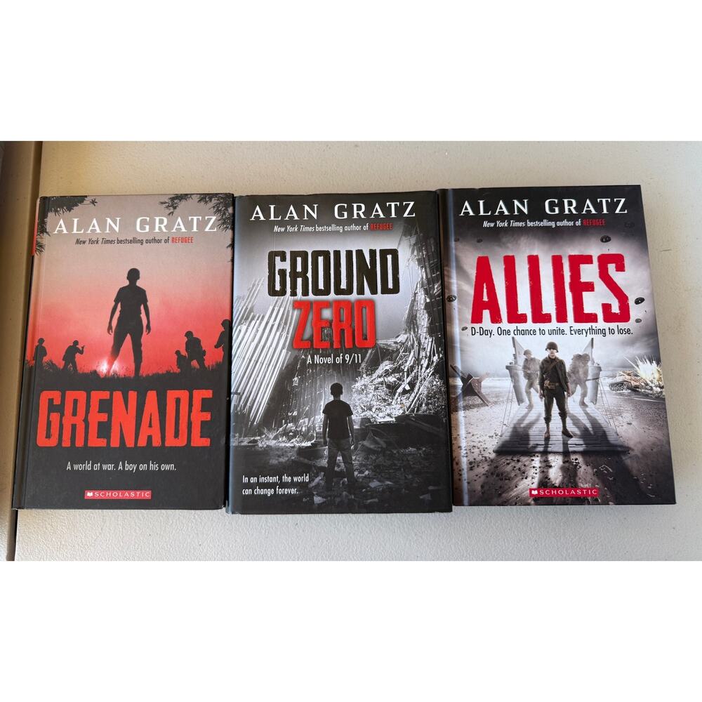 Alan Gratz book set  Grenade | Ground Zero | Allies  War story